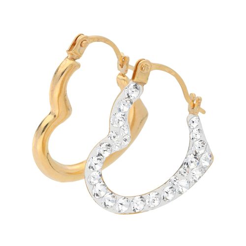 9008005124692 - Paar Creolen VIVANCE Herz Ohrringe Gr Gelbgold 375 weiß Damen Creolen 9008005124692 - Paar Creolen VIVANCE Herz Ohrringe Gr Gelbgold 375 weiß Damen Creolen