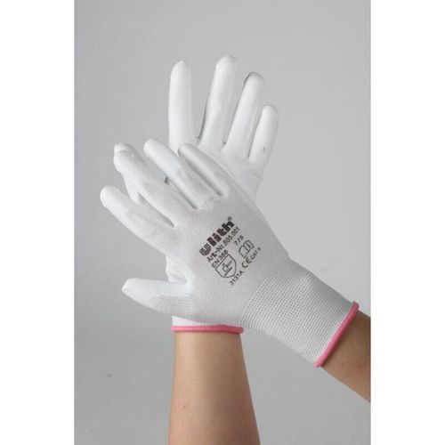 4251699854566 - Buri - 48x Maler Handschuhe pu Beschichtung Weiß Arbeit Montage Lackieren Schutz Farben