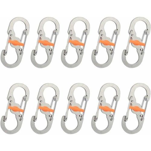 6135791767710 - Longziming - Mini Karabiner Karabiner Schlüsselanhänger Mini Schlüsselanhänger Karabiner Mini Ring Schlüsselhalter für Angeltasche Mini s Typ