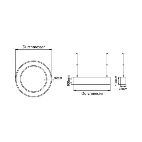 4251433939870 - BRUMBERG Biro Circle Ring direkt 75cm 40W on off schwarz 830