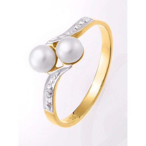 4102760002143 - Fingerring LADY Fingerringe Gr 16 Gold-Metall-Perlen goldfarben (gelbgold 375) Damen Fingerringe