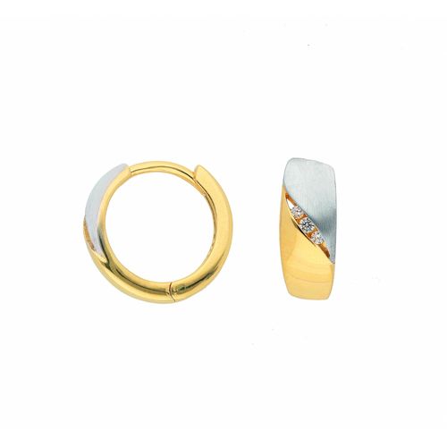 4065633624524 - Paar Ohrhänger ADELIA´S 1 585 Gold Ohrringe   Creolen mit Zirkonia Gr Damen Gelbgold 585 goldfarben (gold) Damen Ohrhänger mit Zirkonia Goldschmuck für