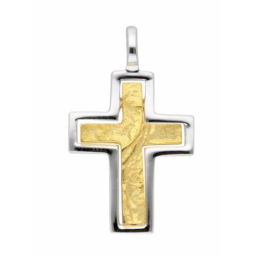 4059468466633 - Ketten-Anhänger ADELIA´S 333 Gold Kreuz Anhänger Schmuckanhänger Gr Damen Weißgold 333-Gelbgold 333 goldfarben (gold) Damen Anhänger Goldschmuck für & Herren