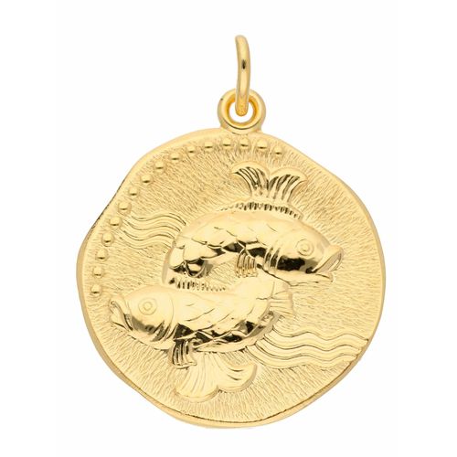 4059468443689 - Ketten-Anhänger ADELIA´S 333 Gold Sternzeichen Anhänger Fisch Ø 182 mm Schmuckanhänger Gr Damen Fische Gelbgold 333 goldfarben (gold) Damen Anhänger Goldschmuck für & Herren