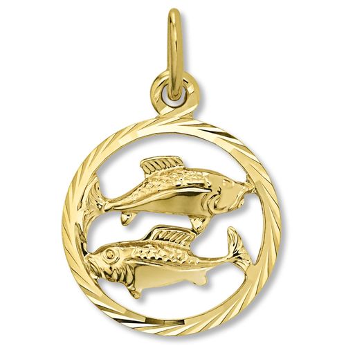 9145546194750 - Sternzeichen-Anhänger Fische Sternzeichen Anhänger aus 333 Gelbgold Schmuckanhänger Gr Fische Gelbgold 333 goldfarben (gold) Damen Anhänger Gold Schmuck Fische