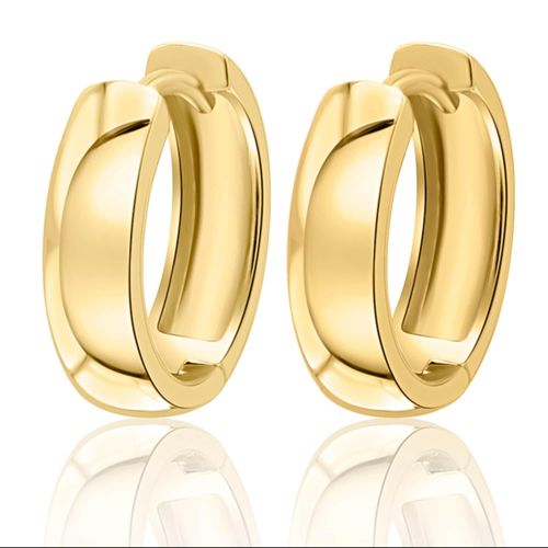 4067551948249 - Paar Creolen Ohrringe aus 585 Gelbgold Ø 150 x 40 mm Ohrringe Gr Damen Gelbgold 585 goldfarben (gold) Damen Creolen Gold Schmuck