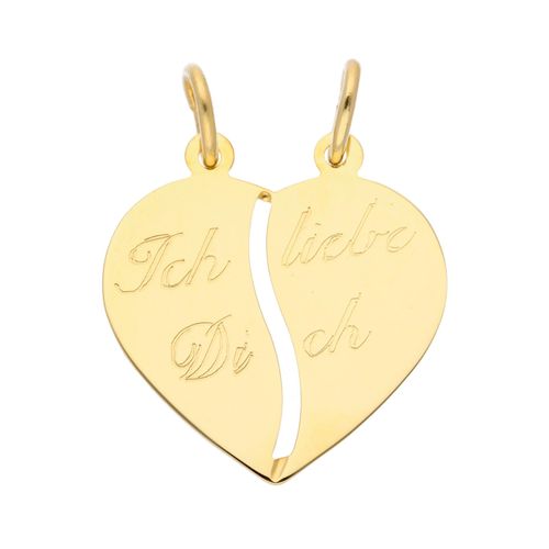 4059468468804 - Ketten-Anhänger ADELIA´S 333 Gold Anhänger Partneranhänger Schmuckanhänger Gr Damen Gelbgold 333 goldfarben (gold) Damen Anhänger Goldschmuck für