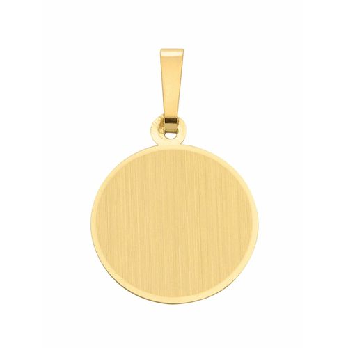 4065633603642 - Ketten-Anhänger ADELIA´S 585 Gold Gravurplatte Anhänger Ø 136 mm Schmuckanhänger Gr Gelbgold 585 goldfarben (gold) Damen Anhänger 585 Gold Goldschmuck für