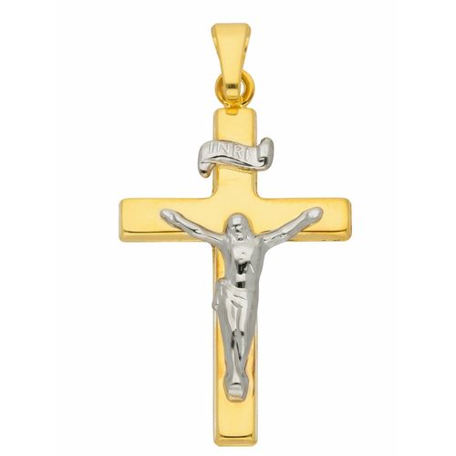 4059468446000 - Ketten-Anhänger ADELIA´S 585 Gold Kreuz Anhänger Korpus Schmuckanhänger Gr Damen Gelbgold 585 goldfarben (gold) Damen Anhänger Goldschmuck für & Herren