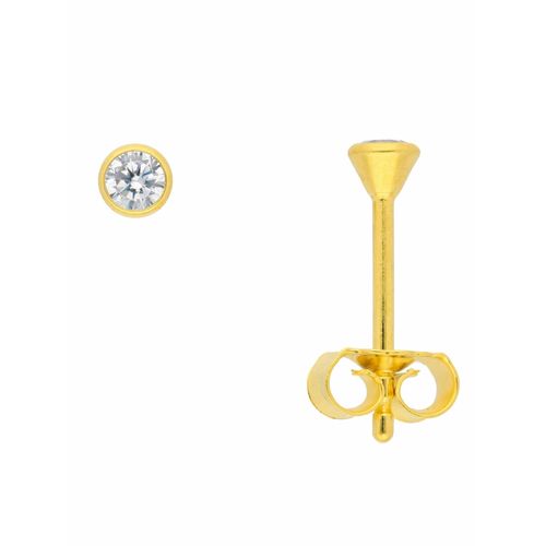 4065633625651 - Paar Ohrhänger ADELIA´S 1 585 Gold Ohrringe   Ohrstecker mit Zirkonia Ø 3 mm Gr Damen Gelbgold 585 goldfarben (gold) Damen Ohrhänger 585 Gold mit Zirkonia Goldschmuck für