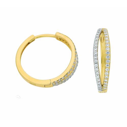 4065633622292 - Paar Ohrhänger ADELIA´S 1 333 Gold Ohrringe   Creolen mit Zirkonia Gr Damen Gelbgold 333 goldfarben (gold) Damen Ohrhänger 333 Gold mit Zirkonia Goldschmuck für