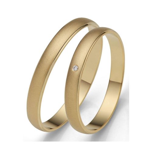 4007972599033 - Trauring FIRETTI Schmuck Geschenk Gold 375 Hochzeit Ehering LIEBE Fingerringe Gr 50 0005 ct SI = kleine Einschlüsse mit Brillant Gelbgold 585 30 mm gelb (gelbgoldfarben) Trauringe Made in Germany wahlweise mit oder ohne Brillant