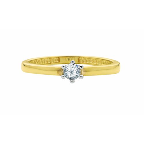 4059468490485 - Goldring ADELIA´S 333 Gold Ring mit Zirkonia Fingerringe Gr 48 Gelbgold 333 goldfarben (gold) Damen Fingerringe mit Zirkonia Goldschmuck für