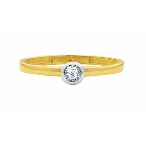 4059468490133 - Goldring ADELIA´S 333 Gold Ring mit Zirkonia Fingerringe Gr 50 Gelbgold 333 goldfarben (gold) Damen Fingerringe mit Zirkonia Goldschmuck für