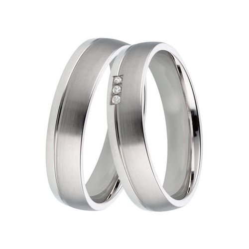 4251729897228 - Trauring Schmuck Geschenk Silber 925 Ehering Partnerring LIEBE Fingerringe Gr 62 003 ct SI = kleine Einschlüsse mit Brillanten Silber 925 (Sterlingsilber)-Diamanten 5 mm silberfarben Trauringe Made in Germany wahlweise mit oder ohne Brillanten