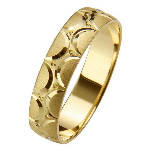 4007972302336 - Trauring FIRETTI Schmuck Geschenk Gold 375 Hochzeit Ehering LIEBE Fingerringe Gr 18 ohne Brillant Gelbgold 585 5 mm goldfarben (gelbgoldfarben) Made in Germany wahlweise mit oder ohne Brillant