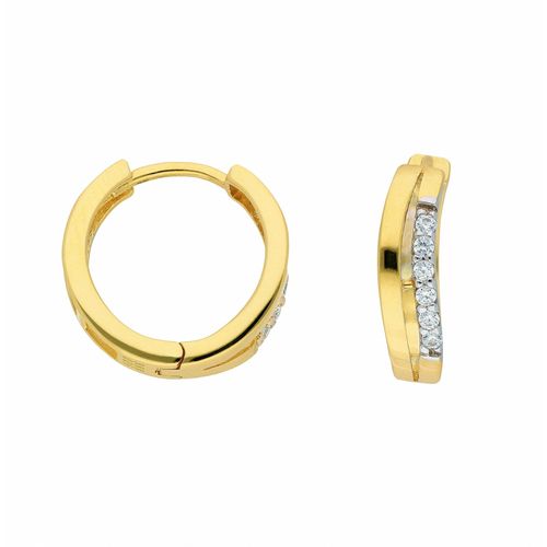 4067551402277 - Paar Ohrhänger ADELIA´S 585 Gold Ohrringe Creolen Gr Damen Gelbgold 585 goldfarben (gold) Damen Ohrhänger mit Zirkonia Goldschmuck für