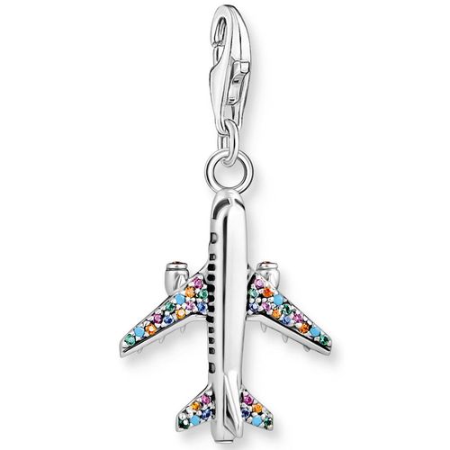 4051245550665 - Charm-Einhänger THOMAS SABO Flugzeug 1914-342-7 Charms silberfarben (silberfarben mehrfarbig mehrfarbig) Damen Charms Anhänger mit Glas-Keramik Stein 4051245550665 - Charm-Einhänger THOMAS SABO Flugzeug 1914-342-7 Charms silberfarben (silberfarben mehrfarbig mehrfarbig) Damen Charms Anhänger mit Glas-Keramik Stein