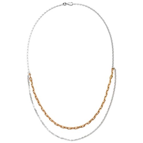 4061861193177 - Kette ohne Anhänger JOBO Halsketten Gr Silber 925 (Sterlingsilber) Länge 45 cm goldfarben Damen Ketten ohne Anhänger 925 Silber bicolor vergoldet 45 cm 4061861193177 - Kette ohne Anhänger JOBO Halsketten Gr Silber 925 (Sterlingsilber) Länge 45 cm goldfarben Damen Ketten ohne Anhänger 925 Silber bicolor vergoldet 45 cm