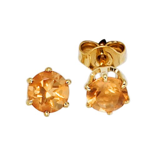 4061861087544 - Paar Ohrstecker JOBO Ohrringe Gr Gelbgold 585 gelb (gelbgold 585) Damen Ohrstecker rund 585 Gold mit Citrin 4061861087544 - Paar Ohrstecker JOBO Ohrringe Gr Gelbgold 585 gelb (gelbgold 585) Damen Ohrstecker rund 585 Gold mit Citrin
