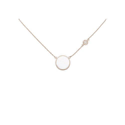 4061861139809 - Collier JOBO Halsketten Gr Silber 925 (Sterlingsilber) Länge 45 cm rosegold (roségoldfarben) Damen Colliers 925 Silber roségold vergoldet mit Perlmutt-Einlage