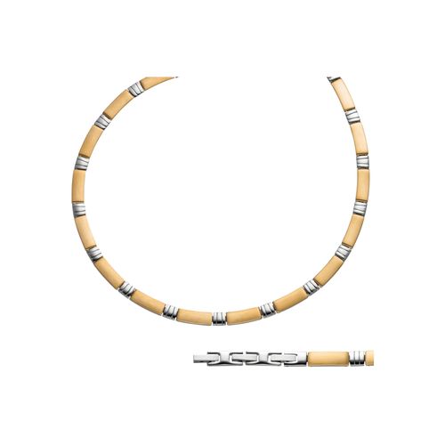 4061861079617 - Collier JOBO Halsketten Gr Edelstahl Länge 47 cm silberfarben (edelstahlfarben) Damen Colliers Edelstahl goldfarben bicolor 47 cm