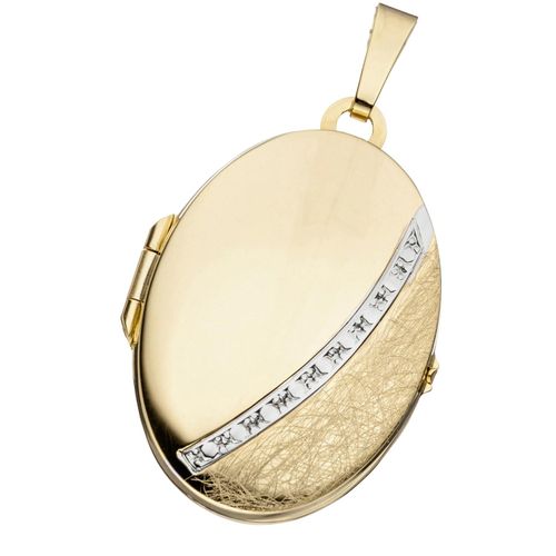 4061861188319 - Medallion-Anhänger JOBO Anhänger Medaillon oval Schmuckanhänger Gr Gelbgold 333 goldfarben (gelbgold 333) Damen Anhänger 333 Gold bicolor 4061861188319 - Medallion-Anhänger JOBO Anhänger Medaillon oval Schmuckanhänger Gr Gelbgold 333 goldfarben (gelbgold 333) Damen Anhänger 333 Gold bicolor