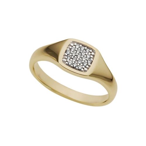 4041633011908 - Diamantring FIRETTI Schmuck Geschenk Gold 333 Damenring Goldring Siegelring Diamant Fingerringe Gr 17 01 ct P2 = erkennbare Einschlüsse Gelbgold 333-Diamanten 2 mm goldfarben (gelbgoldfarben weißgoldfarben) Damen Diamantringe mit Brillanten