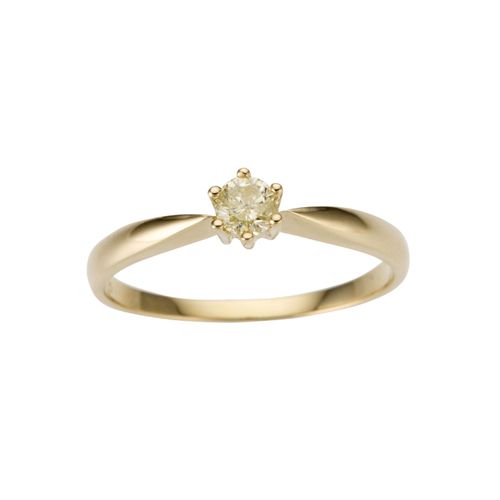 4041633991668 - Solitärring FIRETTI Schmuck Geschenk Gold 750 Damenring Verlobungsring Goldring Solitär Fingerringe Gr 16 02 ct LR = lupenrein Gelbgold 750-Diamanten gelb (gelbgoldfarben) Damen Solitär Ringe zu Kleid Shirt Jeans Sneaker Anlass Geburtstag Weihnachten