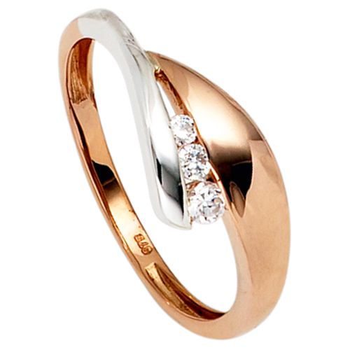 4061861028776 - Goldring JOBO Fingerringe Gr 50 Roségold 375-Weißgold 375 rosegold (roségold 375) Damen Fingerringe 375 Gold bicolor mit Zirkonia 4061861028776 - Goldring JOBO Fingerringe Gr 50 Roségold 375-Weißgold 375 rosegold (roségold 375) Damen Fingerringe 375 Gold bicolor mit Zirkonia