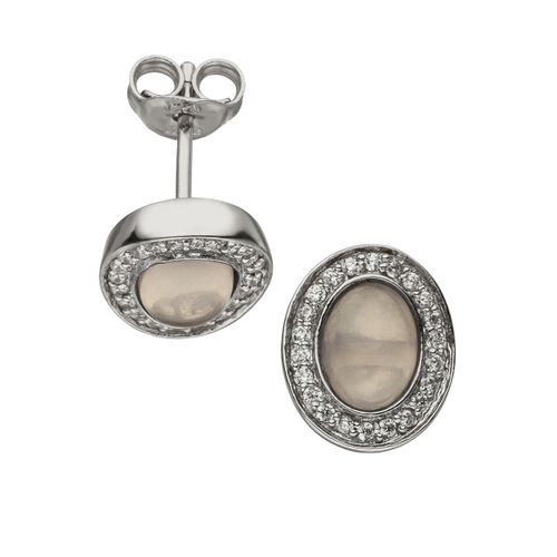 4061861190961 - Paar Ohrstecker JOBO Ovale Ohrringe mit Rosenquarz und 44 Zirkonia Gr Silber 925 (Sterlingsilber) silberfarben (silber 925 rosé) Damen Ohrstecker 925 Silber 4061861190961 - Paar Ohrstecker JOBO Ovale Ohrringe mit Rosenquarz und 44 Zirkonia Gr Silber 925 (Sterlingsilber) silberfarben (silber 925 rosé) Damen Ohrstecker 925 Silber