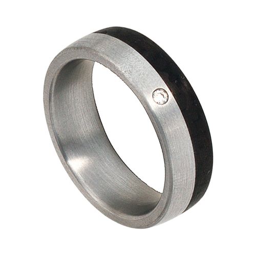 4061861058988 - Diamantring JOBO Fingerringe Gr 58 SI = kleine Einschlüsse Diamanten-Carbon-Edelstahl silberfarben (edelstahlfarben) Damen Edelstahl und Carbon mit Diamant 4061861058988 - Diamantring JOBO Fingerringe Gr 58 SI = kleine Einschlüsse Diamanten-Carbon-Edelstahl silberfarben (edelstahlfarben) Damen Edelstahl und Carbon mit Diamant