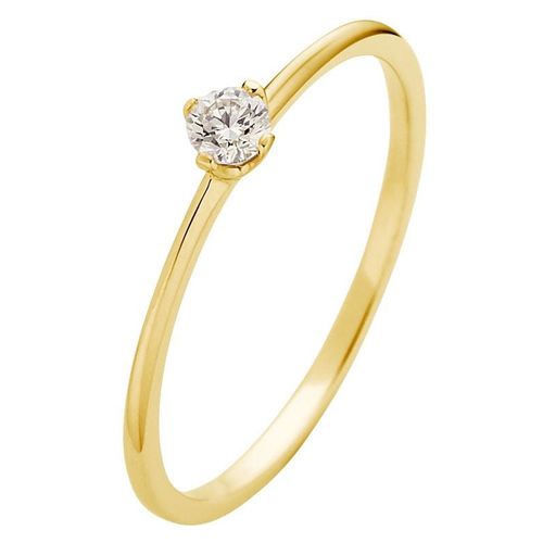 4260710532147 - Fingerring PHÖNIX Schmuck Geschenk Gold 333 Damenring Solitär LIEBE Fingerringe Gr 48 01 ct SI = kleine Einschlüsse Gelbgold 333 13 mm gelb (gelbgoldfarben) Damen Fingerringe Goldring mit oder ohne Brillant - Made in Germany