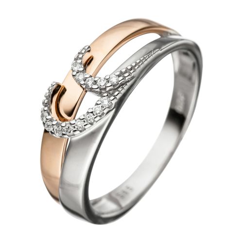 4061861082754 - Diamantring JOBO Fingerringe Gr 60 SI = kleine Einschlüsse Roségold 585-Weißgold 585-Diamanten rosegold (roségold 585) Damen Diamantringe 585 Gold bicolor mit 13 Diamanten 4061861082754 - Diamantring JOBO Fingerringe Gr 60 SI = kleine Einschlüsse Roségold 585-Weißgold 585-Diamanten rosegold (roségold 585) Damen Diamantringe 585 Gold bicolor mit 13 Diamanten
