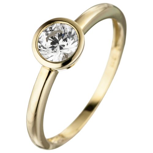 4061861029803 - Goldring JOBO Fingerringe Gr 58 Gelbgold 333 goldfarben (gelbgold 333) Damen 333 Gold mit Zirkonia 4061861029803 - Goldring JOBO Fingerringe Gr 58 Gelbgold 333 goldfarben (gelbgold 333) Damen 333 Gold mit Zirkonia