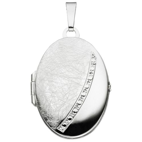4061861064675 - Medallion-Anhänger JOBO Anhänger Medaillon oval Schmuckanhänger Gr Silber 925 (Sterlingsilber) silberfarben (silber 925) Damen Anhänger 925 Silber 4061861064675 - Medallion-Anhänger JOBO Anhänger Medaillon oval Schmuckanhänger Gr Silber 925 (Sterlingsilber) silberfarben (silber 925) Damen Anhänger 925 Silber
