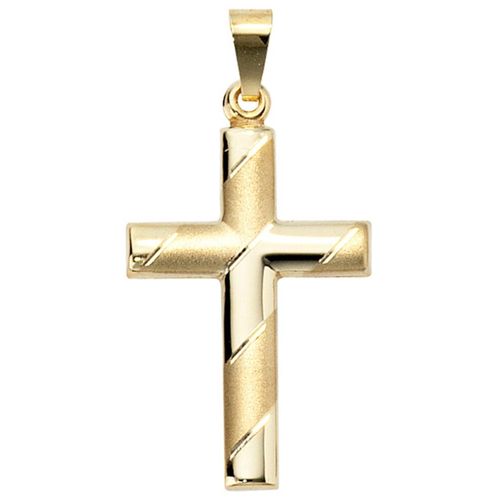 4061861027403 - Kreuz-Anhänger JOBO Anhänger Kreuz Schmuckanhänger Gr Gelbgold 333 goldfarben (gelbgold 333) Damen Anhänger 333 Gold diamantiert 4061861027403 - Kreuz-Anhänger JOBO Anhänger Kreuz Schmuckanhänger Gr Gelbgold 333 goldfarben (gelbgold 333) Damen Anhänger 333 Gold diamantiert