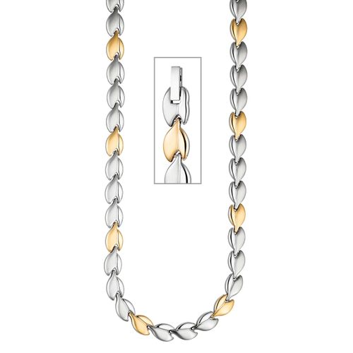 4061861172738 - Kette ohne Anhänger JOBO Halskette in Bicolor-Optik Halsketten Gr Edelstahl Länge 45 cm silberfarben (edelstahlfarben) Damen Ketten ohne Anhänger Edelstahl goldfarben 45 cm 4061861172738 - Kette ohne Anhänger JOBO Halskette in Bicolor-Optik Halsketten Gr Edelstahl Länge 45 cm silberfarben (edelstahlfarben) Damen Ketten ohne Anhänger Edelstahl goldfarben 45 cm