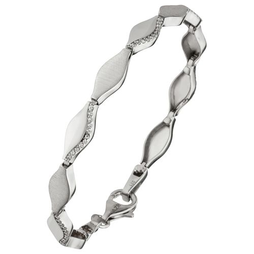 4061861136181 - Armband JOBO Armbänder Gr Silber 925 (Sterlingsilber) silberfarben (silber 925 weiß) Damen Armbänder Silber 925 mit 55 Zirkonia 19 cm 4061861136181 - Armband JOBO Armbänder Gr Silber 925 (Sterlingsilber) silberfarben (silber 925 weiß) Damen Armbänder Silber 925 mit 55 Zirkonia 19 cm