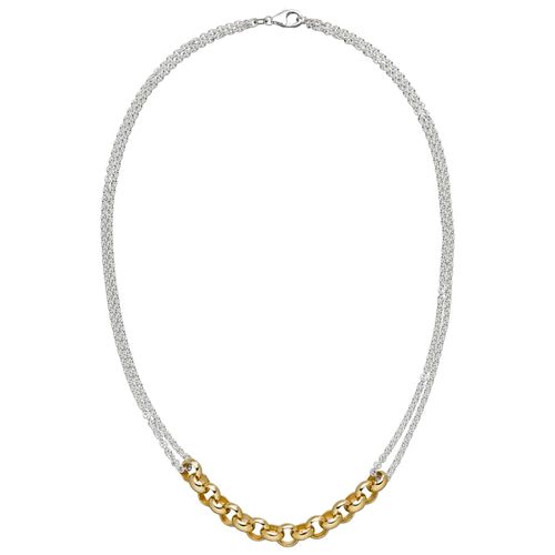 4061861193184 - Kette ohne Anhänger JOBO 2-reihig Halsketten Gr Silber 925 (Sterlingsilber) Länge 42 cm goldfarben Damen Ketten ohne Anhänger 925 Silber bicolor vergoldet 42 cm 4061861193184 - Kette ohne Anhänger JOBO 2-reihig Halsketten Gr Silber 925 (Sterlingsilber) Länge 42 cm goldfarben Damen Ketten ohne Anhänger 925 Silber bicolor vergoldet 42 cm