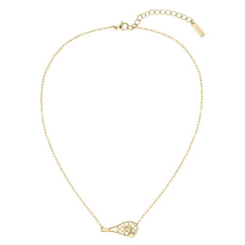 7613272509237 - Kette mit Anhänger LACOSTE Schmuck Edelstahl Halsschmuck Halskette Ankerkette WINNA Halsketten Gr Edelstahl Länge 455 cm gelb (gelbgoldfarben) Damen Ketten mit Anhänger oder ohne Glasstein