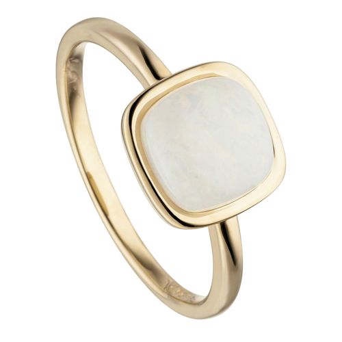 4061861177313 - Fingerring JOBO Ring mit Opal Fingerringe Gr 58 Gelbgold 585 gelb (gelbgold 585 weiß) Damen Fingerringe 585 Gold