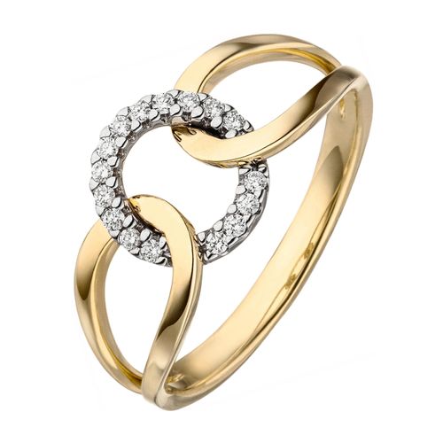 4061861162876 - Fingerring JOBO Fingerringe Gr 54 SI = kleine Einschlüsse Gelbgold 585-Diamanten gelb (gelbgold 585) Damen 585 Gold mit 16 Diamanten 4061861162876 - Fingerring JOBO Fingerringe Gr 54 SI = kleine Einschlüsse Gelbgold 585-Diamanten gelb (gelbgold 585) Damen 585 Gold mit 16 Diamanten