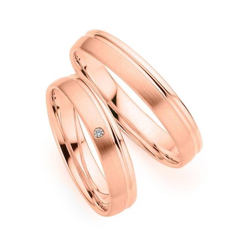 4260632094778 - Trauring PHÖNIX Schmuck Geschenk Gold 333 Ehering LIEBE versch Varianten Fingerringe Gr 49 001 ct SI = kleine Einschlüsse mit Brillant Roségold 333 40 mm rosegold (roségoldfarben) Trauringe Goldring mit oder ohne Brillant - Made in Germany