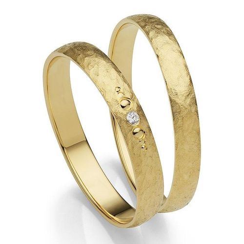 4007972655357 - Trauring FIRETTI Schmuck Geschenk Gold 375 Hochzeit Ehering LIEBE Fingerringe Gr 50 ohne Brillant Gelbgold 585 3 mm gelb (gelbgoldfarben) Trauringe Made in Germany wahlweise mit oder ohne Brillant