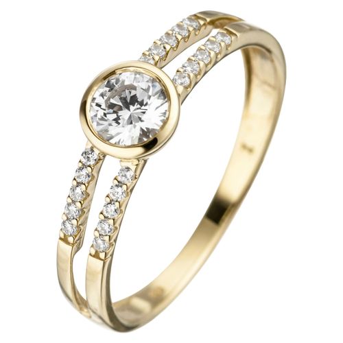 4061861031066 - Goldring JOBO Fingerringe Gr 52 Gelbgold 333 goldfarben (gelbgold 333) Damen Fingerringe 333 Gold mit Zirkonia 4061861031066 - Goldring JOBO Fingerringe Gr 52 Gelbgold 333 goldfarben (gelbgold 333) Damen Fingerringe 333 Gold mit Zirkonia