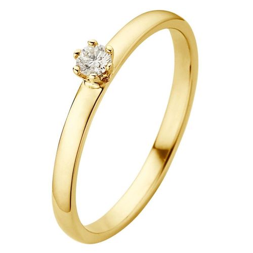 4260710531928 - Fingerring PHÖNIX Schmuck Geschenk Gold 333 Damenring Solitär LIEBE Fingerringe Gr 48 01 ct SI = kleine Einschlüsse Gelbgold 333 21 mm gelb (gelbgoldfarben) Damen Fingerringe Goldring mit oder ohne Brillant - Made in Germany