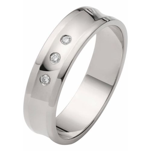 4007972380631 - Trauring FIRETTI Schmuck Geschenk Gold 375 Hochzeit Ehering LIEBE Fingerringe Gr 165 003 ct SI = kleine Einschlüsse mit Brillanten Weißgold 375 5 mm weiß (weißgoldfarben) Trauringe Made in Germany wahlweise mit oder ohne Brillanten