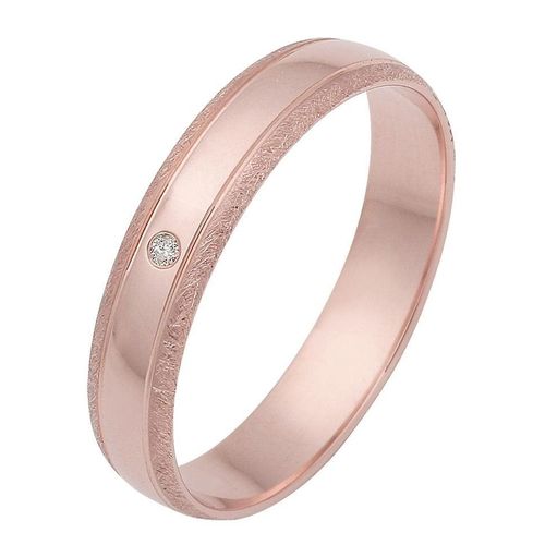 4007972693540 - Trauring FIRETTI Schmuck Geschenk Gold 375 Hochzeit Ehering LIEBE Fingerringe Gr 20 001 ct SI = kleine Einschlüsse mit Brillant Roségold 375 4 mm rosegold (roségoldfarben) Trauringe Made in Germany wahlweise mit oder ohne Brillant