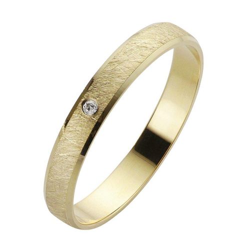 4007972691997 - Trauring FIRETTI Schmuck Geschenk Gold 375 Hochzeit Ehering LIEBE Fingerringe Gr 165 001 ct SI = kleine Einschlüsse mit Brillant Gelbgold 585 3 mm gelb (gelbgoldfarben) Trauringe Made in Germany wahlweise mit oder ohne Brillant